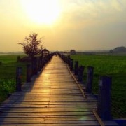 U-Bein-Bridge at sunset, Learn English Online via Skype